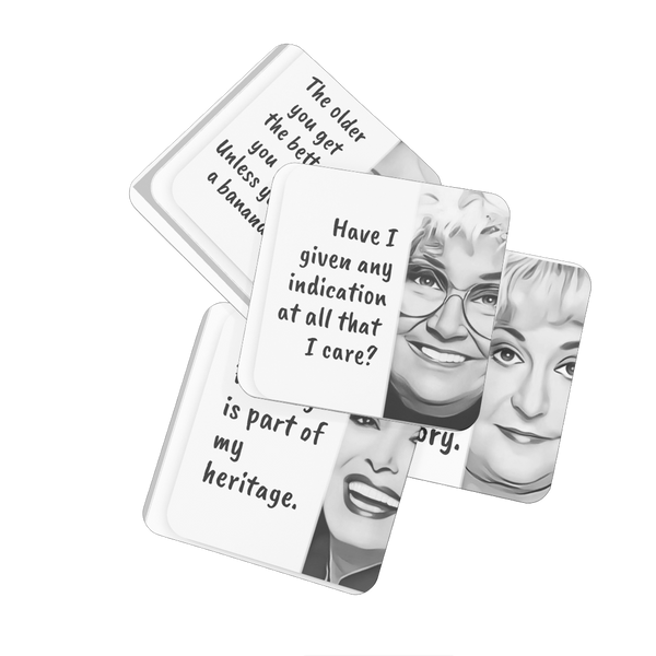 white4pcSetBGoldenGirls Hardboard Coaster Set of 4