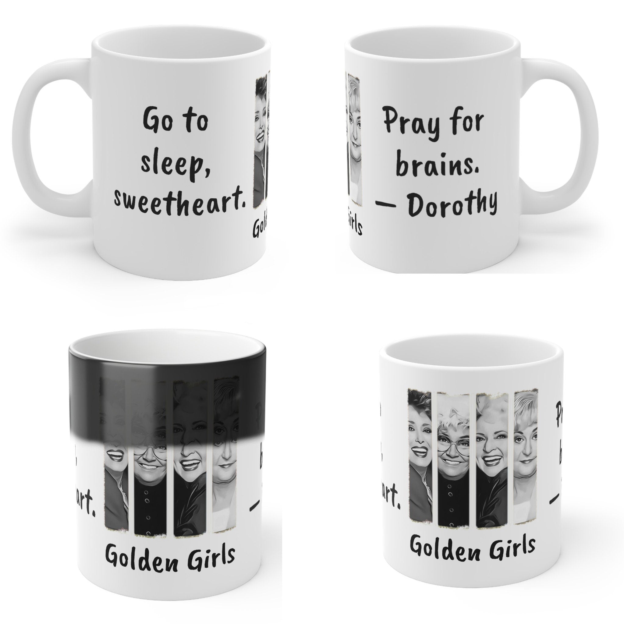 Golden Girls Mug Magic-Normal Pray for brains,Sarcastic Funny Quotes Mug,Gift for mom Dad Christmas/Thanksgiving/Birthday/Graduation- Tumbler Mug Water Bottle-Mugs