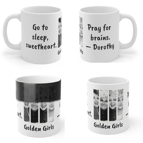 Golden Girls Mug Magic-Normal Pray for brains,Sarcastic Funny Quotes Mug,Gift for mom Dad Christmas/Thanksgiving/Birthday/Graduation- Tumbler Mug Water Bottle-Mugs