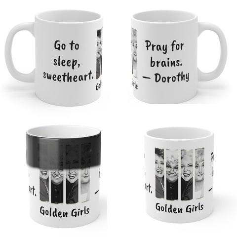 Golden Girls Mug Magic-Normal Pray for brains,Sarcastic Funny Quotes Mug,Gift for mom Dad Christmas/Thanksgiving/Birthday/Graduation- Tumbler Mug Water Bottle-Mugs