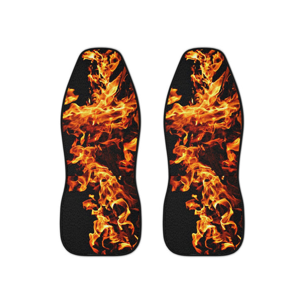2pc Car Front Seat Covers fire flames,Christmas Housewarming Anniversary Birthday family gifts,New Car Graduation Gift, Halloween decor gift- Phone & Car Accessories-Car Parts & Accessories