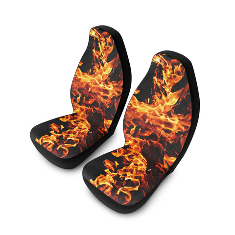 2pc Car Front Seat Covers fire flames,Christmas Housewarming Anniversary Birthday family gifts,New Car Graduation Gift, Halloween decor gift- Phone & Car Accessories-Car Parts & Accessories