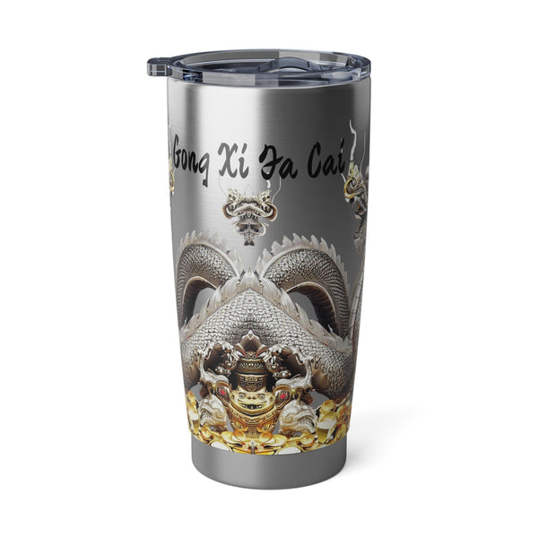 Personalized Silver Dragon Tumbler Ssteel 20oz 2024 Chinese New Year Lucky Dragon Gift for Dragon lover Road trip housewarming new job promo- Tumbler Mug Water Bottle-Tumblers & Water Glasses