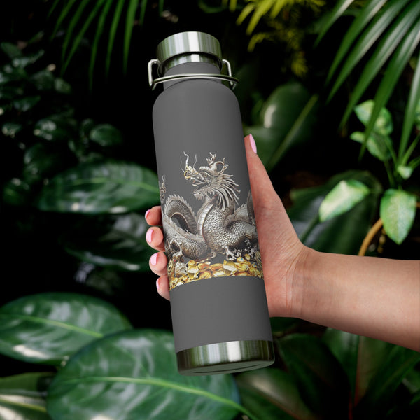 Personalized Silver Dragon water Bottle ssteel Vacuum Insulated 22oz 2024 Chinese New Year vacation tumbler Gift for bridesmaid Dragon lover- Tumbler Mug Water Bottle-Water Bottles