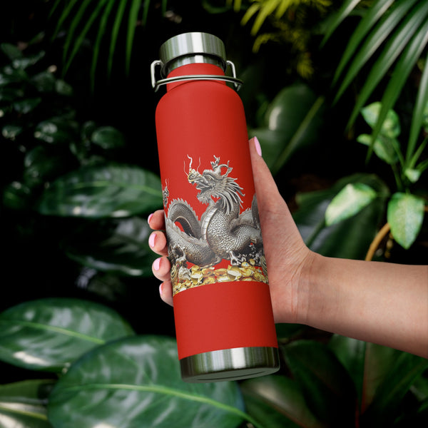 Personalized Silver Dragon water Bottle ssteel Vacuum Insulated 22oz 2024 Chinese New Year vacation tumbler Gift for bridesmaid Dragon lover- Tumbler Mug Water Bottle-Water Bottles