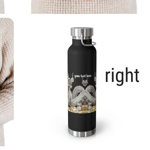 Personalized Silver Dragon water Bottle ssteel Vacuum Insulated 22oz 2024 Chinese New Year vacation tumbler Gift for bridesmaid Dragon lover- Tumbler Mug Water Bottle-Water Bottles