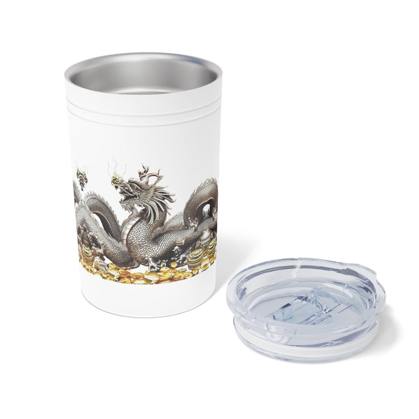 Personalized Vacuum Insulated Tumbler S/steel 11oz Silver Dragon 2024 Chinese New Year Vacation Gift for Dragon lovers Groomsmen bridesmaid- Tumbler Mug Water Bottle-Tumblers & Water Glasses