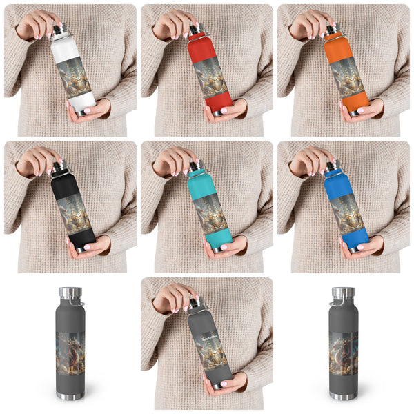 Personalized Double Dragon water Bottle ssteel Vacuum Insulated 22oz 2024 Chinese New Year vacation tumbler Gift for bridesmaid Dragon lover- Tumbler Mug Water Bottle-Water Bottles