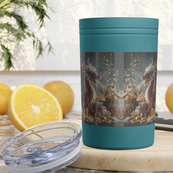 Personalized Tumbler S/steel 11oz Double Dragon 2024 Chinese New Year Vacation Tumbler Christmas Gift for Dragon fan Groomsmen Housewarming- Tumbler Mug Water Bottle-Tumblers & Water Glasses