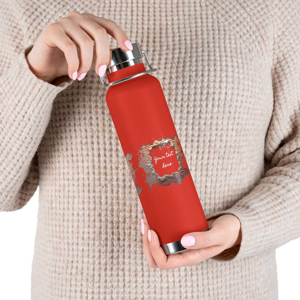 Personalized Brickwall 3D water Bottle ssteel Vacuum Insulated 22o vacation tumbler Gift for Christmas bridesmaid housewarming birthday job- Tumbler Mug Water Bottle-Water Bottles