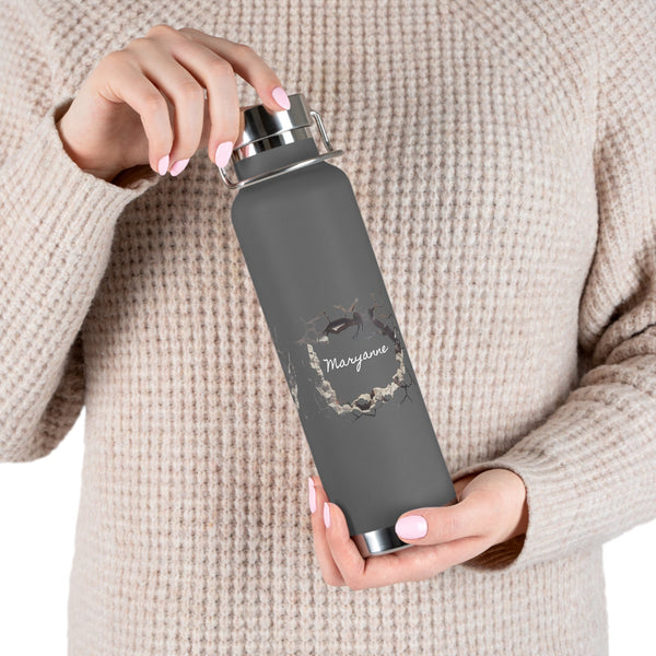 Personalized stone wall 3D water Bottle ssteel Vacuum Insulated 22o vacation tumbler Gift for Christmas bridesmaid housewarming birthday job- Tumbler Mug Water Bottle-Water Bottles