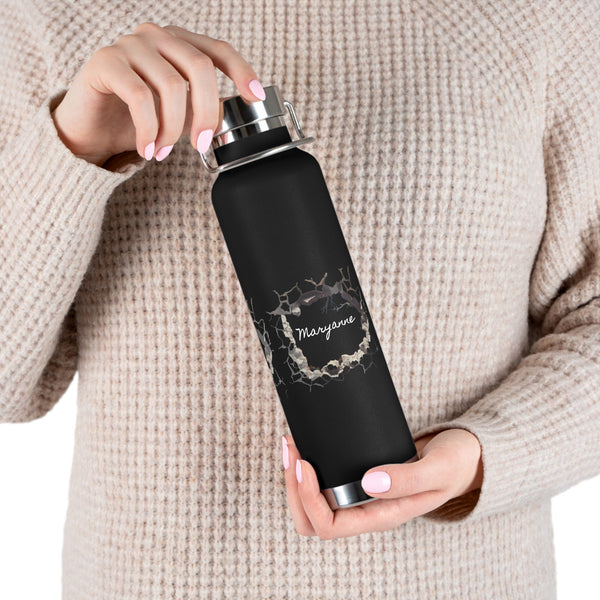 Personalized stone wall 3D water Bottle ssteel Vacuum Insulated 22o vacation tumbler Gift for Christmas bridesmaid housewarming birthday job- Tumbler Mug Water Bottle-Water Bottles