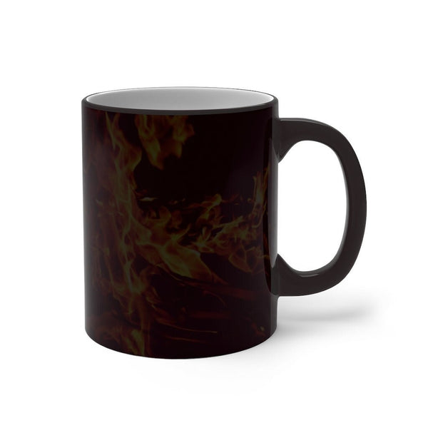 Fire flames ceramic mug Magic/normal Mug,Gift for Halloween retirement Graduation/Christmas//Valentine/Birthday/Thanksgiving/housewarming- Tumbler Mug Water Bottle-Mugs