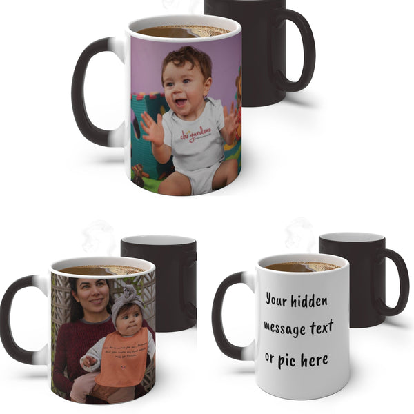 Personalized Color Changing Magic Mugs with pics or hidden message, Father/Mother's Day Gift,Birthday Gift,Graduation Gift,Christmas Gift- Tumbler Mug Water Bottle-Mugs