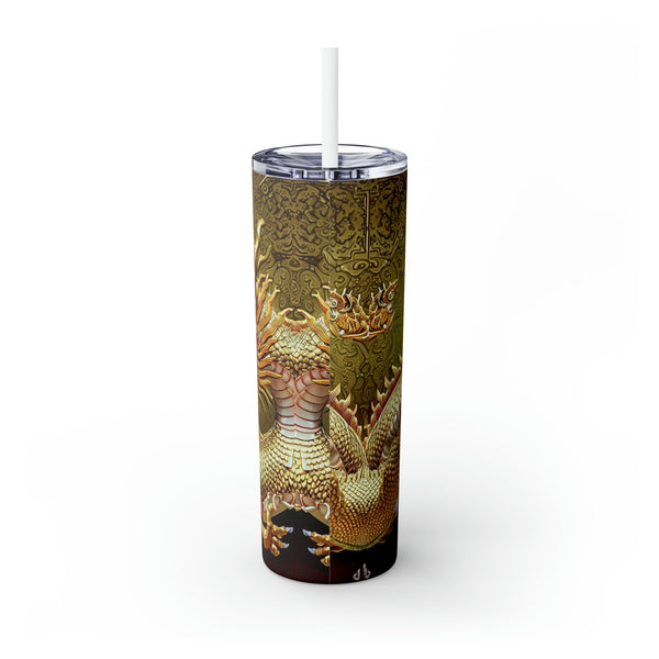 Personalized Skinny Tumbler Jade Golden Dragon S-steel vacation beach tumbler Gift for Valentine housewarming birthday groomsmen stag party- Tumbler Mug Water Bottle-Tumblers & Water Glasses