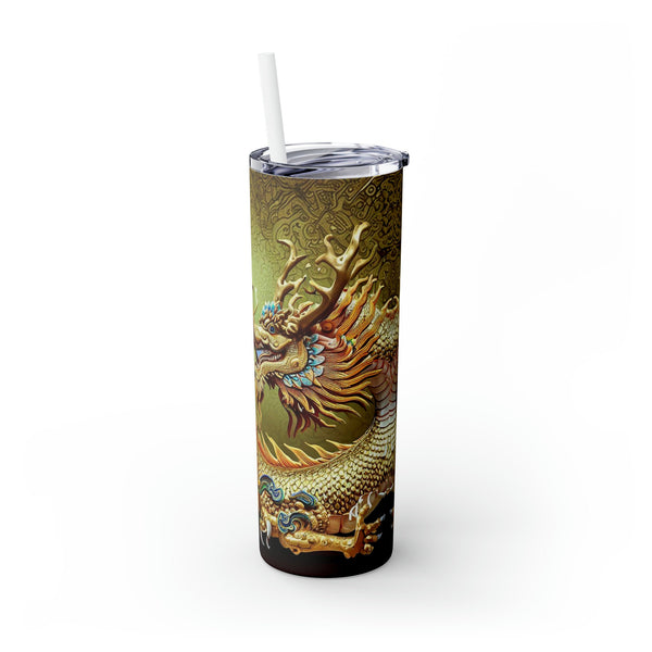 Personalized Skinny Tumbler Jade Golden Dragon S-steel vacation beach tumbler Gift for Valentine housewarming birthday groomsmen stag party- Tumbler Mug Water Bottle-Tumblers & Water Glasses