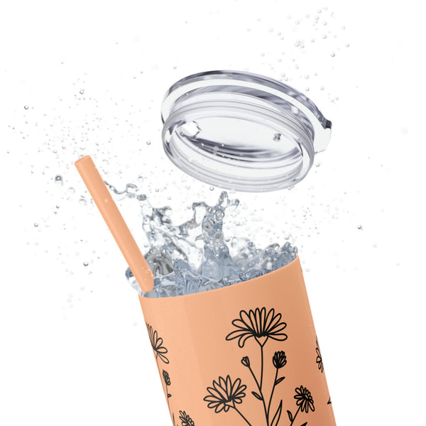 Personalized Birthflower Birthstone w/Name Matte colors Tumbler S-steel 20oz vacation beach tumbler Gift for Valentine housewarming birthday- Tumbler Mug Water Bottle-Tumblers & Water Glasses