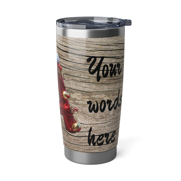 Personalized Faux Wood look Tumbler Ssteel 20oz vacation tumbler Gift for Christmas New Year housewarming bridesmaid groomsman new job promo- Tumbler Mug Water Bottle-Tumblers & Water Glasses