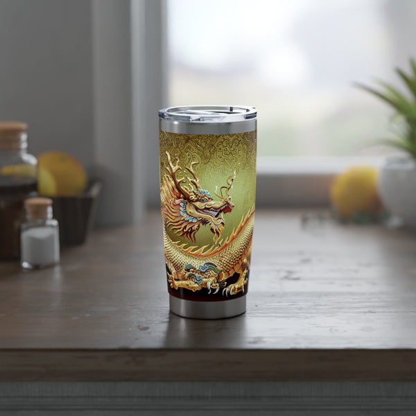 Personalized Jade Dragon Tumbler Ssteel 20oz 2024 Chinese New Year Lucky Dragon Gift for Christmas Dragon fan housewarming travel tumbler- Tumbler Mug Water Bottle-Tumblers & Water Glasses