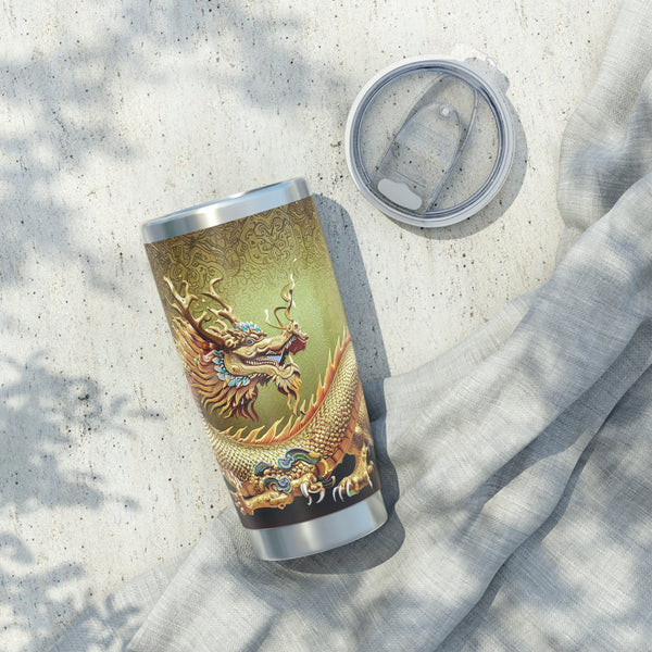 Personalized Jade Dragon Tumbler Ssteel 20oz 2024 Chinese New Year Lucky Dragon Gift for Christmas Dragon fan housewarming travel tumbler- Tumbler Mug Water Bottle-Tumblers & Water Glasses