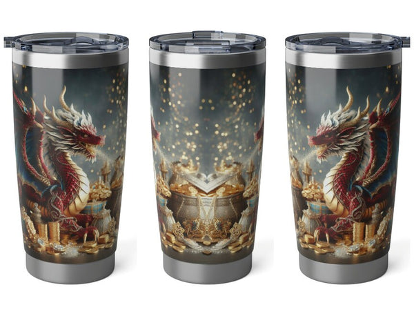 Personalized Double Dragon Tumbler Ssteel 20oz 2024 Chinese New Year Dragon vacation tumbler Gift for Dragon lover housewarming new job- Tumbler Mug Water Bottle-Tumblers & Water Glasses