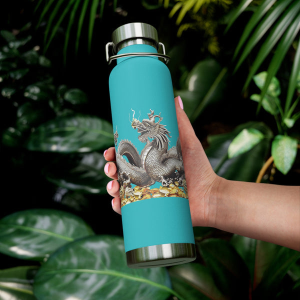 Personalized Silver Dragon water Bottle ssteel Vacuum Insulated 22oz 2024 Chinese New Year vacation tumbler Gift for bridesmaid Dragon lover- Tumbler Mug Water Bottle-Water Bottles