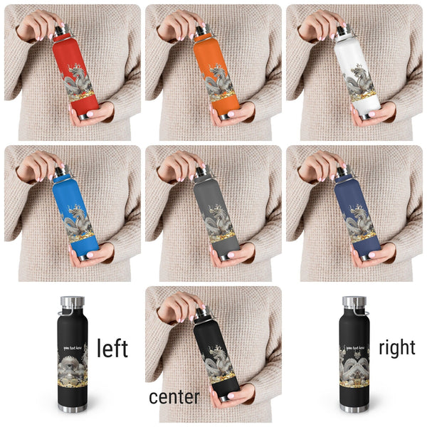 Personalized Silver Dragon water Bottle ssteel Vacuum Insulated 22oz 2024 Chinese New Year vacation tumbler Gift for bridesmaid Dragon lover- Tumbler Mug Water Bottle-Water Bottles