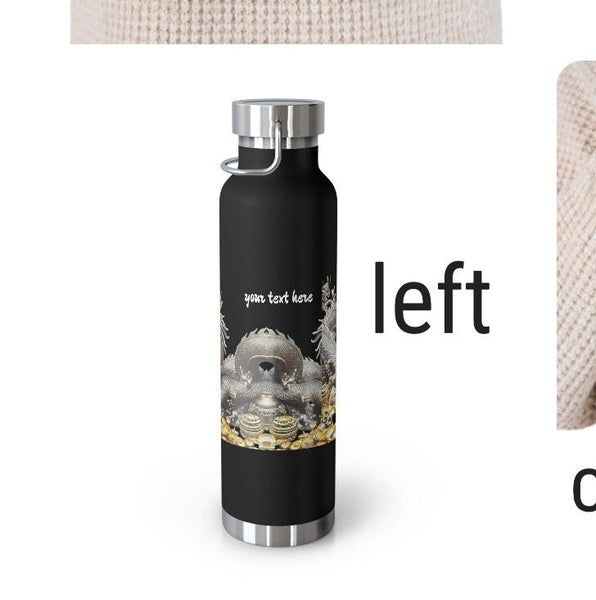 Personalized Silver Dragon water Bottle ssteel Vacuum Insulated 22oz 2024 Chinese New Year vacation tumbler Gift for bridesmaid Dragon lover- Tumbler Mug Water Bottle-Water Bottles