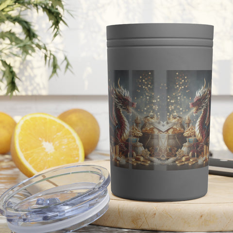 Personalized Tumbler S/steel 11oz Double Dragon 2024 Chinese New Year Vacation Tumbler Christmas Gift for Dragon fan Groomsmen Housewarming- Tumbler Mug Water Bottle-Tumblers & Water Glasses