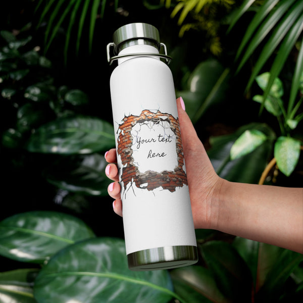 Personalized Brickwall 3D water Bottle ssteel Vacuum Insulated 22o vacation tumbler Gift for Christmas bridesmaid housewarming birthday job- Tumbler Mug Water Bottle-Water Bottles
