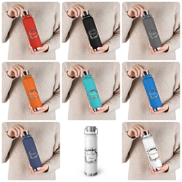Personalized stone wall 3D water Bottle ssteel Vacuum Insulated 22o vacation tumbler Gift for Christmas bridesmaid housewarming birthday job- Tumbler Mug Water Bottle-Water Bottles