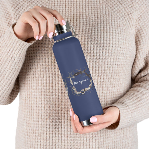 Personalized stone wall 3D water Bottle ssteel Vacuum Insulated 22o vacation tumbler Gift for Christmas bridesmaid housewarming birthday job- Tumbler Mug Water Bottle-Water Bottles