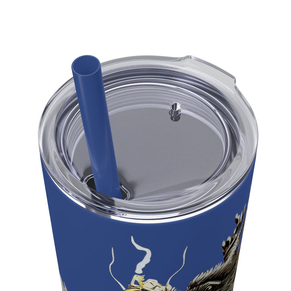 Personalized Silver Dragon Skinny Tumbler S-steel Matte colors 20oz vacation beach tumbler Gift for Valentine housewarming birthday- Tumbler Mug Water Bottle-Tumblers & Water Glasses