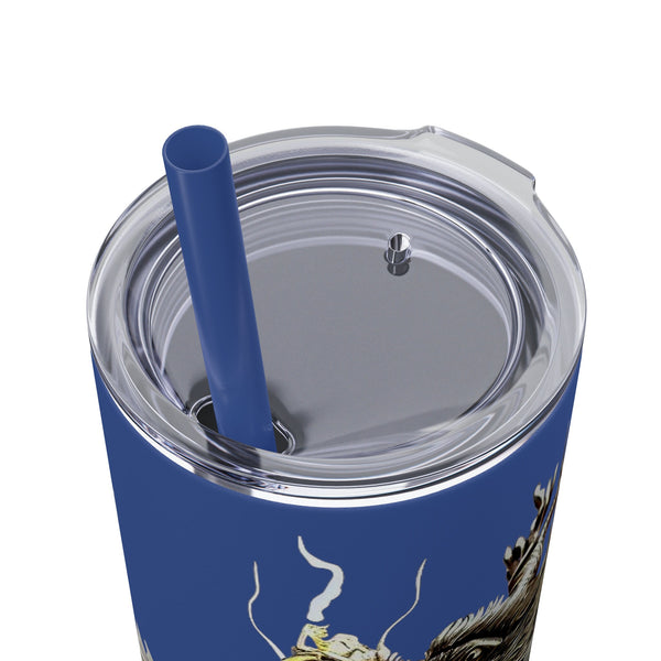 Personalized Silver Dragon Skinny Tumbler S-steel Matte colors 20oz vacation beach tumbler Gift for Valentine housewarming birthday- Tumbler Mug Water Bottle-Tumblers & Water Glasses