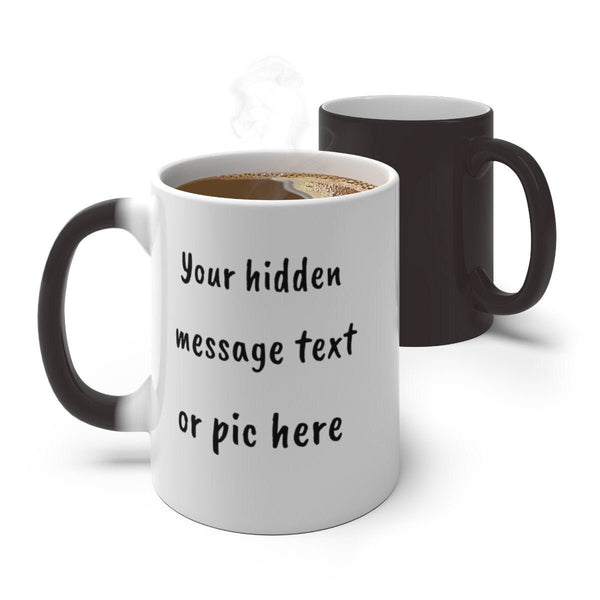 Personalized Color Changing Magic Mugs with pics or hidden message, Father/Mother's Day Gift,Birthday Gift,Graduation Gift,Christmas Gift- Tumbler Mug Water Bottle-Mugs