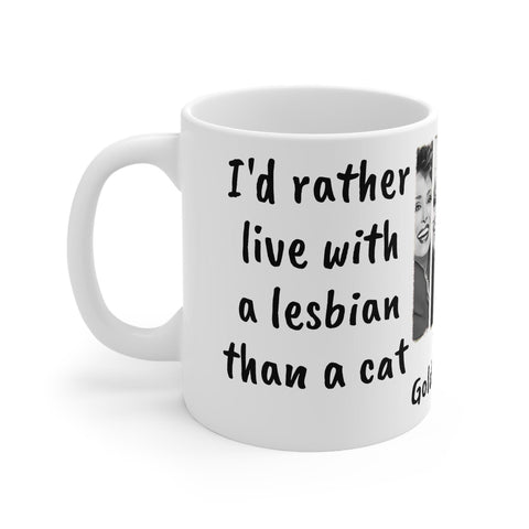Golden Girls Mug Live with a Lesbian than a cat-Sophia,Sarcastic Funny Quote Magic/Normal Coffee Mug Gift,Golden Girls Fan Funny Gift Mug- Tumbler Mug Water Bottle-Mugs