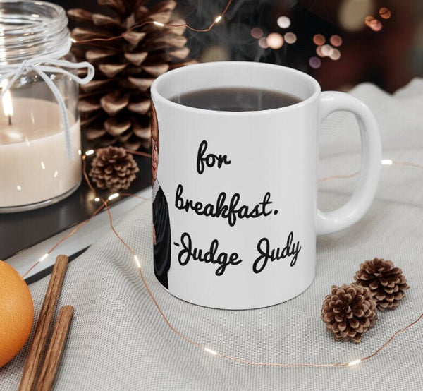 Judge Judy Mug, Eat Morons,Sarcastic funny coffee mug, Gift for Christmas/Thanksgiving/Birthday/Judge Judy Fans/Graduation, Christmas- Tumbler Mug Water Bottle-Mugs