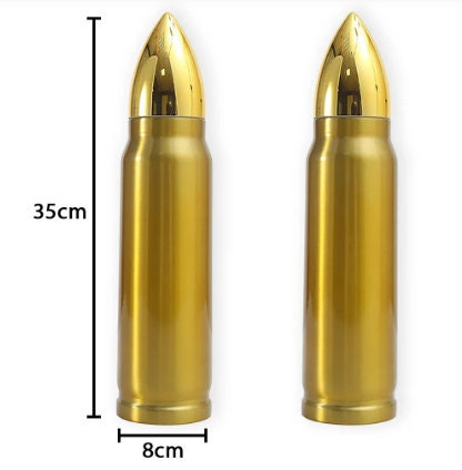 Personalized Motivational Tumbler water bottle Bullet 16-32OZ Gift for gun fan stag party employee teambuilding gifts housewarming birthday- Tumbler Mug Water Bottle-Tumblers & Water Glasses