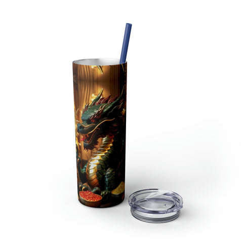 Personalized Skinny Tumbler Green Dragon S-steel Matte colors 20oz vacation beach tumbler Gift for Valentine housewarming birthday groomsmen- Tumbler Mug Water Bottle-Tumblers & Water Glasses