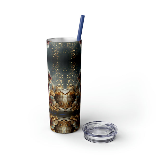 Personalized Skinny Tumbler Double Lucky Dragon Ssteel 20oz vacation tumbler Gift for Valentine Galentine housewarming birthday Dragon Fans- Tumbler Mug Water Bottle-Tumblers & Water Glasses