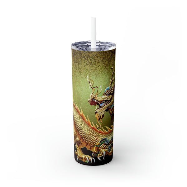 Personalized Skinny Tumbler Jade Golden Dragon S-steel vacation beach tumbler Gift for Valentine housewarming birthday groomsmen stag party- Tumbler Mug Water Bottle-Tumblers & Water Glasses