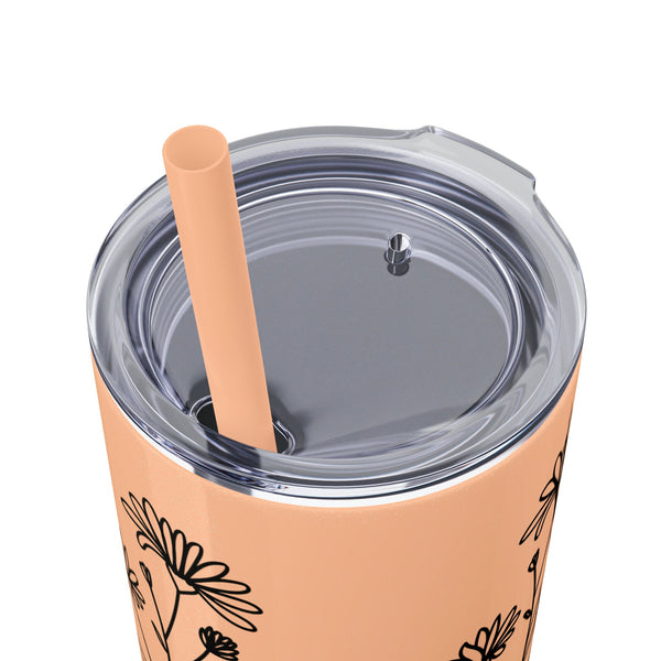Personalized Birthflower Birthstone w/Name Matte colors Tumbler S-steel 20oz vacation beach tumbler Gift for Valentine housewarming birthday- Tumbler Mug Water Bottle-Tumblers & Water Glasses