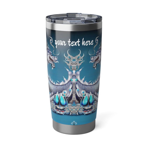 Personalized Blue Dragon Tumbler Ssteel 20oz 2024 Chinese New Year Lucky Dragon Gift for Christmas Dragon fan housewarming travel tumbler- Tumbler Mug Water Bottle-Tumblers & Water Glasses
