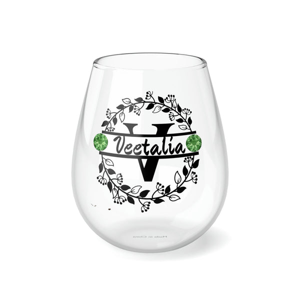 Personalized 2 Birthstone Wine Glass Name,custom name wine glass,monogram wine cup,personalized best man gift,birthstone cup bridesmaid gift- Tumbler Mug Water Bottle-Wine Glasses & Charms