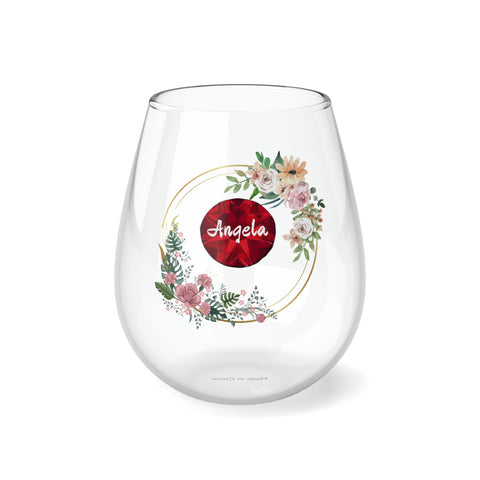 Personalized Birthstone Wine Glass Name,custom name wine glass,monogram wine cup,personalized best man gift,birthstone cup bridesmaid gift- Tumbler Mug Water Bottle-Wine Glasses & Charms