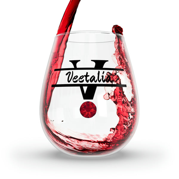 Personalized Birthstone Name Wine Glass monogram birthstone birthday mothersday anniversary gift for wife dad mom son husband grandfather- Tumbler Mug Water Bottle-Wine Glasses & Charms