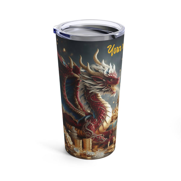 Personalized Double Dragon Tumbler Ssteel 20oz 2024 Chinese New Year Dragon birthday gift vacation tumbler Gift for Dragon fan housewarming- Tumbler Mug Water Bottle-Tumblers & Water Glasses