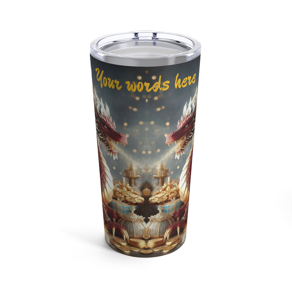 Personalized Double Dragon Tumbler Ssteel 20oz 2024 Chinese New Year Dragon birthday gift vacation tumbler Gift for Dragon fan housewarming- Tumbler Mug Water Bottle-Tumblers & Water Glasses