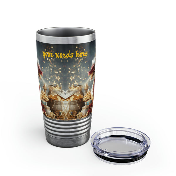 Personalized Double Dragon Ribbed Tumbler Ssteel 20oz 2024 Chinese New Year Dragon vacation tumbler Gift for Dragon fan housewarming new job- Tumbler Mug Water Bottle-Tumblers & Water Glasses