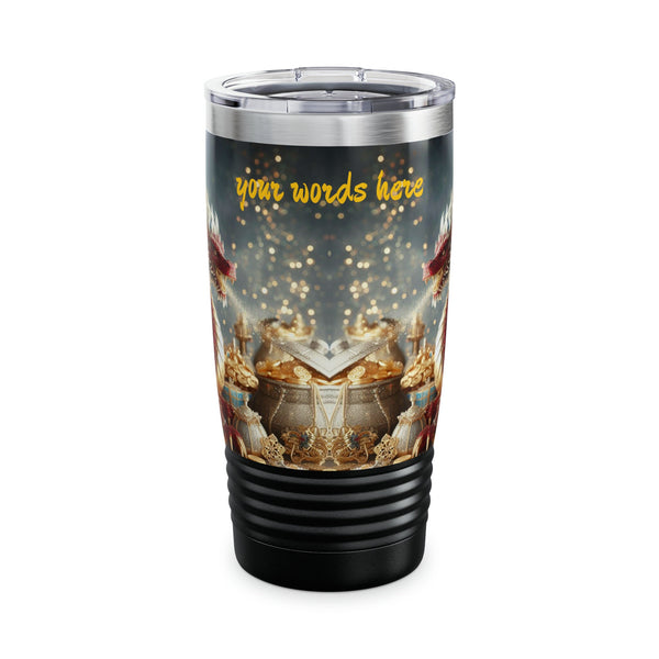 Personalized Double Dragon Ribbed Tumbler Ssteel 20oz 2024 Chinese New Year Dragon vacation tumbler Gift for Dragon fan housewarming new job- Tumbler Mug Water Bottle-Tumblers & Water Glasses